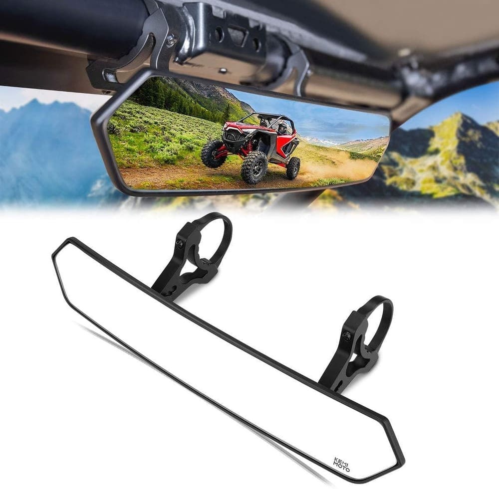 Kemimoto Polaris RZR XP 1000 UTV 1.65"-2" Rear View Mirror & 1.75"-2" Adjustable Side Mirror