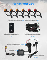 Kemimoto Polaris RZR XP 1000 UTV Plug & Play Turn Signal Kit