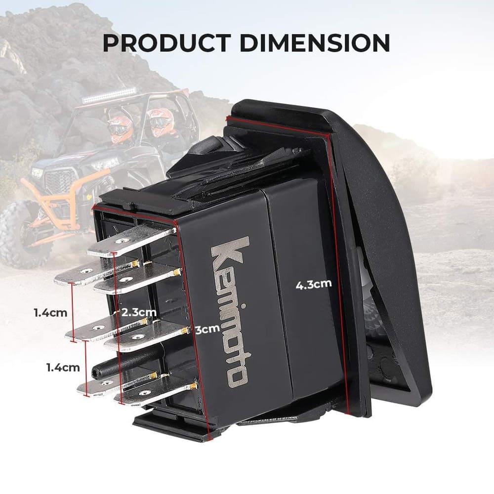 Kemimoto Polaris RZR XP 1000 Winch Rocker Switches - 7 Pin