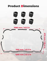 Kemimoto Polaris RZR XP 4 1000 Heavy Duty Rear Windshield - 4 Seater