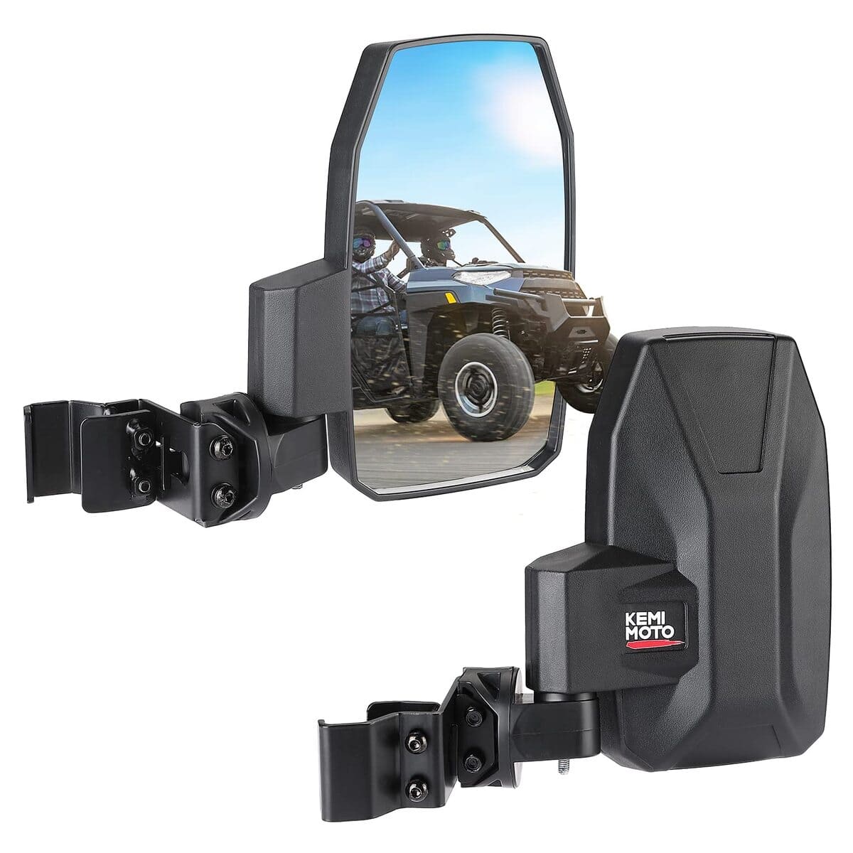 Kemimoto Polaris Upgraded UTV Wider Pro-Fit Side Mirrors