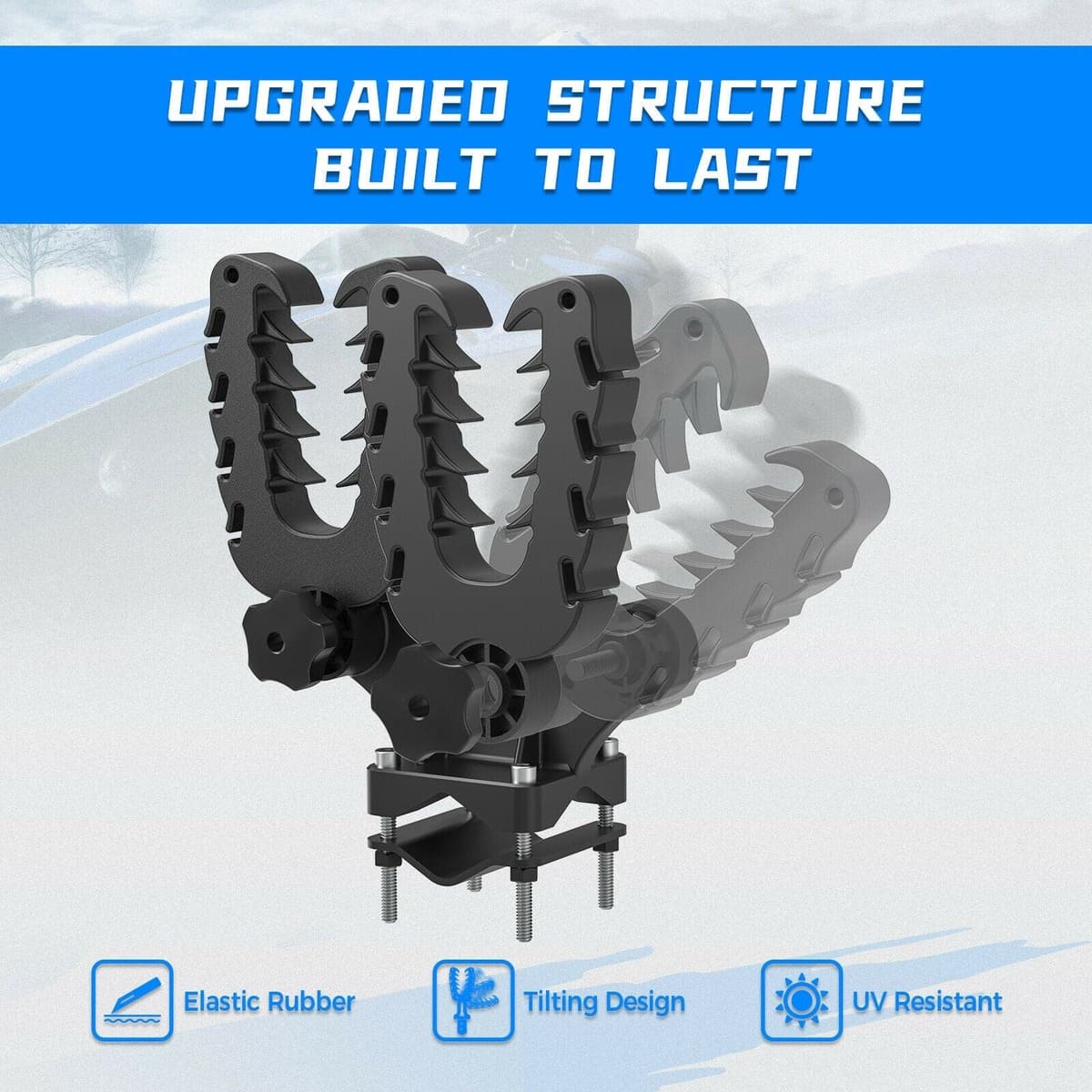 Kemimoto Polaris UTV/ATV Double U-Bracket Mount Grip