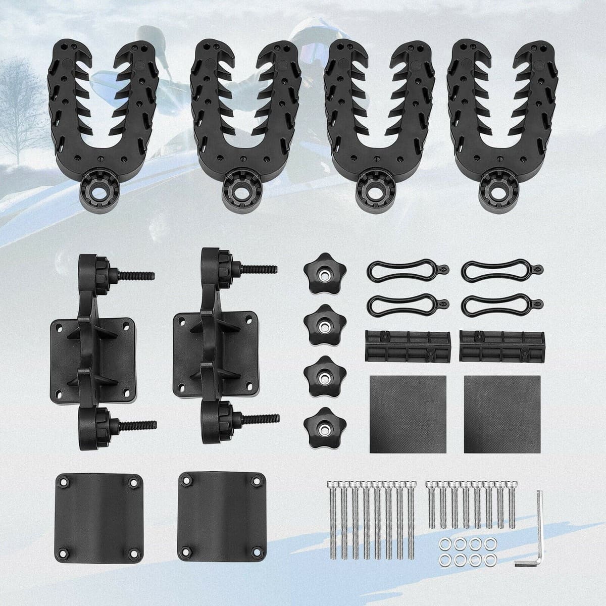 Kemimoto Polaris UTV/ATV Double U-Bracket Mount Grip