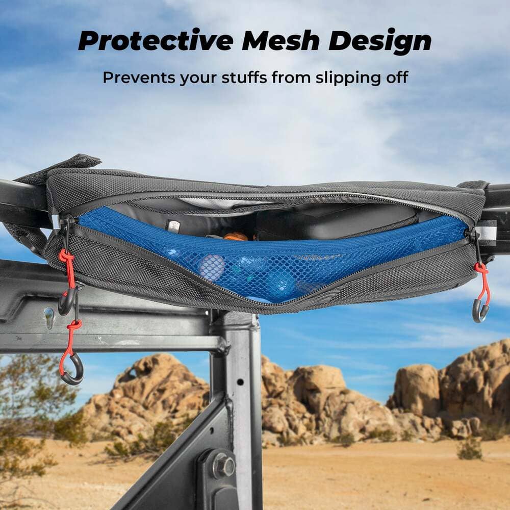Kemimoto Polaris UTV Roll Bar Triangle Storage Bag
