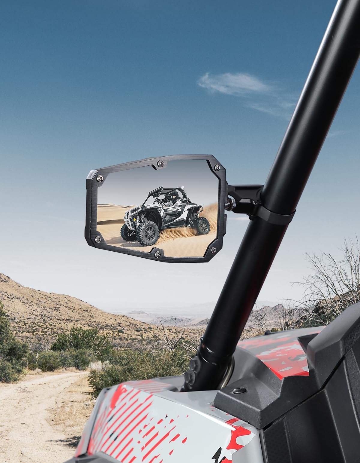 Kemimoto Polaris UTV Universal 1.5-1.875 In Side Mirrors