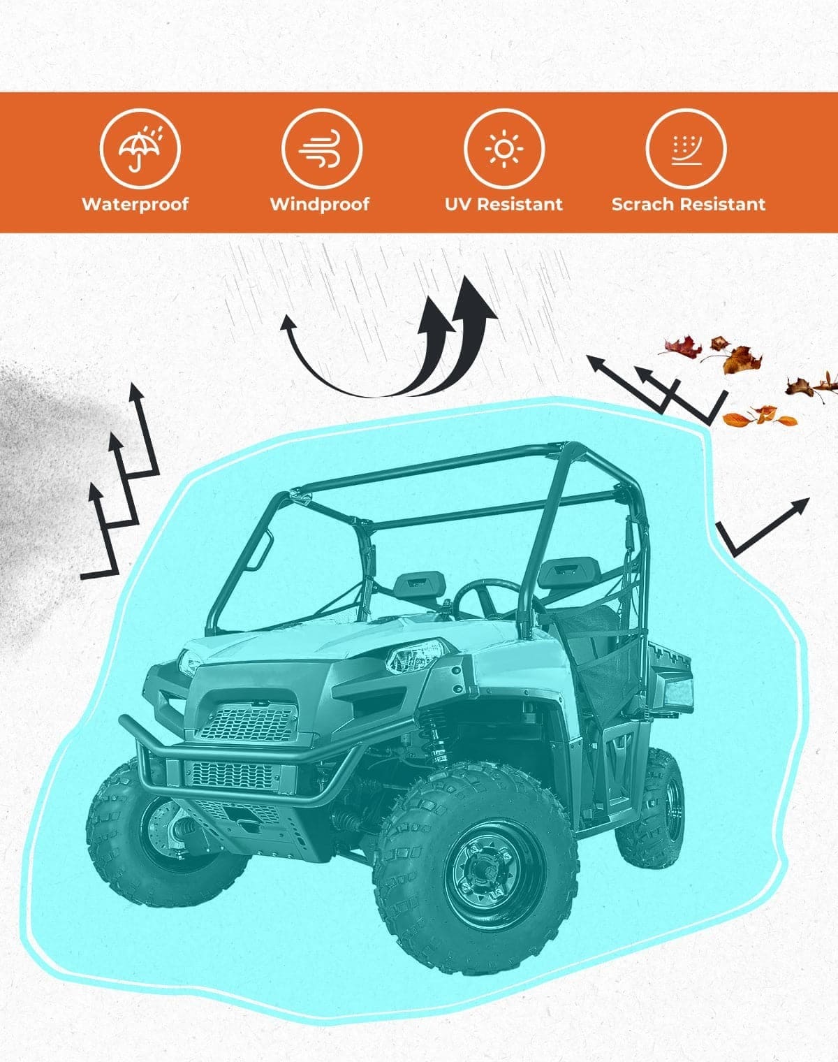 Kemimoto Ranger 570/500/ZForce 800 2-3 Seater UTV Cover