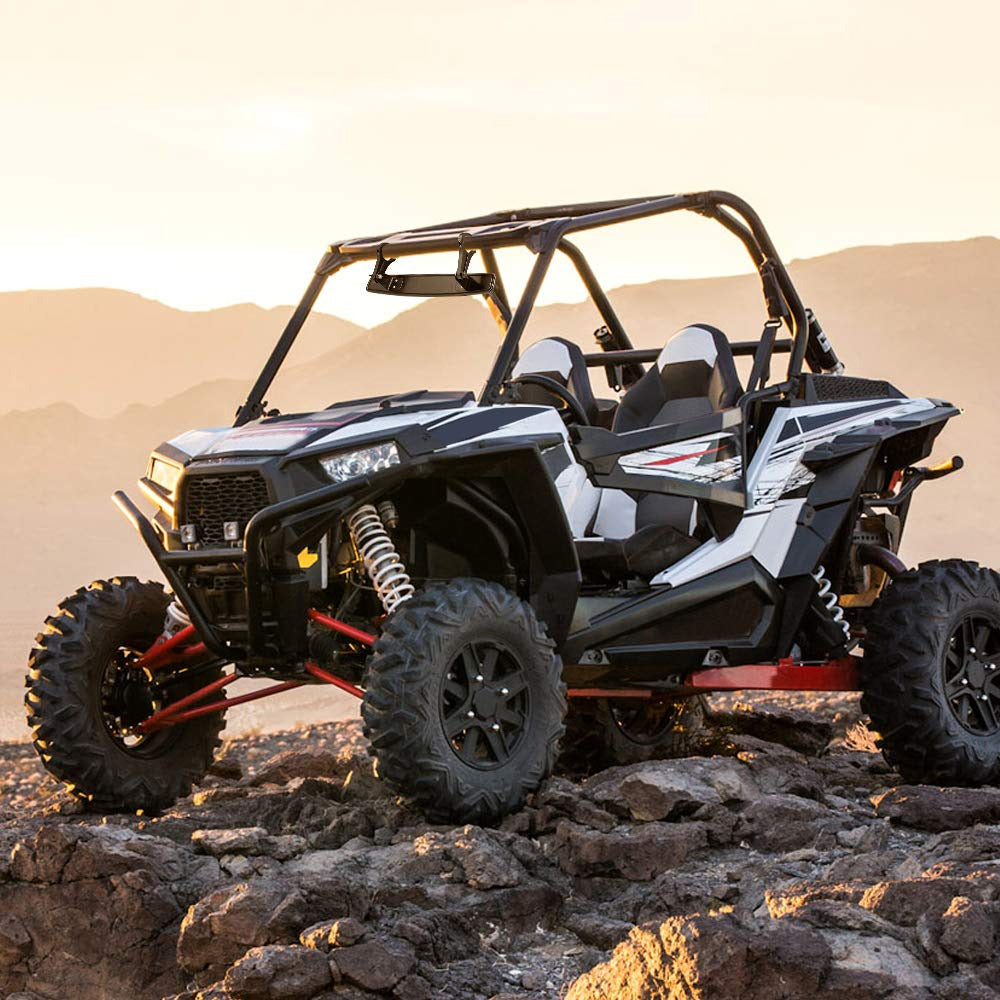 Kemimoto Rear View Mirror with 1.75" Clamps & Convex Design