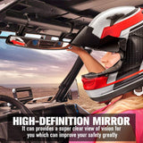 Kemimoto Rear View Mirror with 1.75" Clamps & Convex Design
