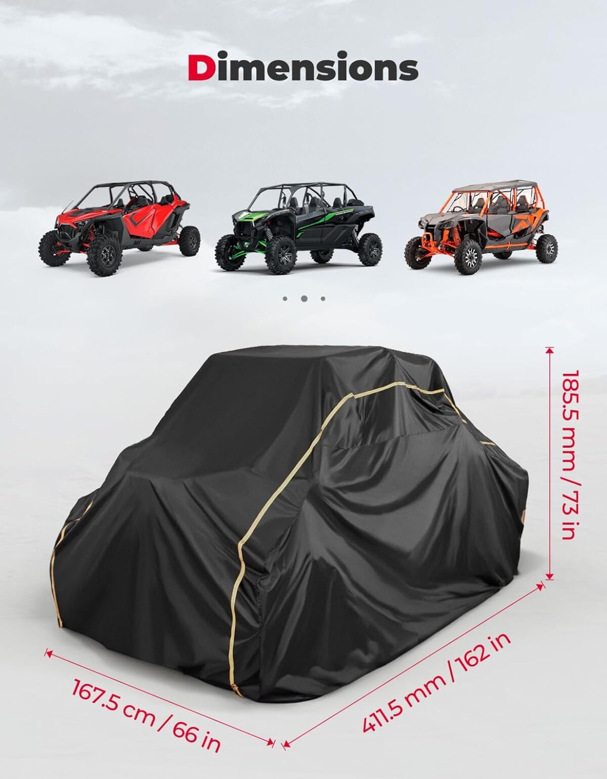 Kemimoto RZR Ranger/Defender/Mule UForce 4-Seater UTV Cover