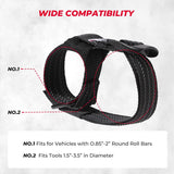 Kemimoto Shovel Holder Rubber Roof Rack Straps Fits 1.5"-3.5" Diameter Tools