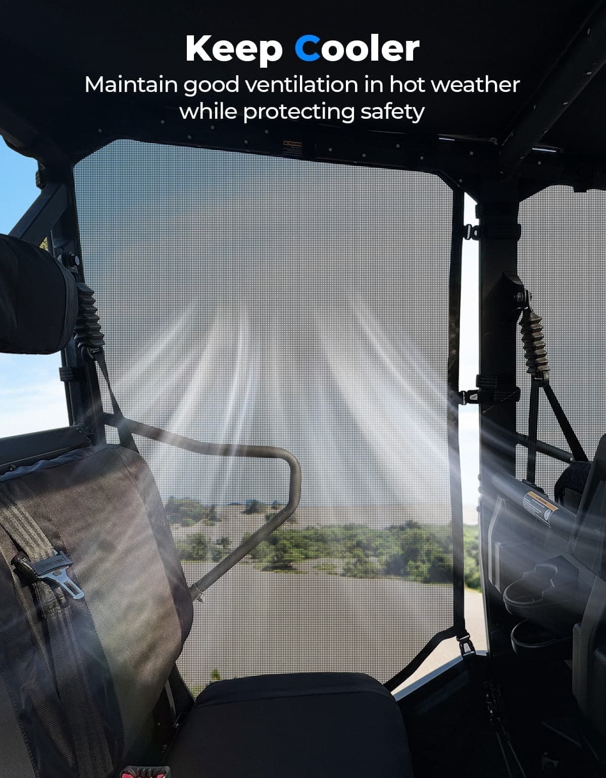 Kemimoto Tracker 800SX Crew Side Window Net Doors