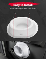 Kemimoto 6x9 Universal White Angeled Speaker Pods - 2 PCs