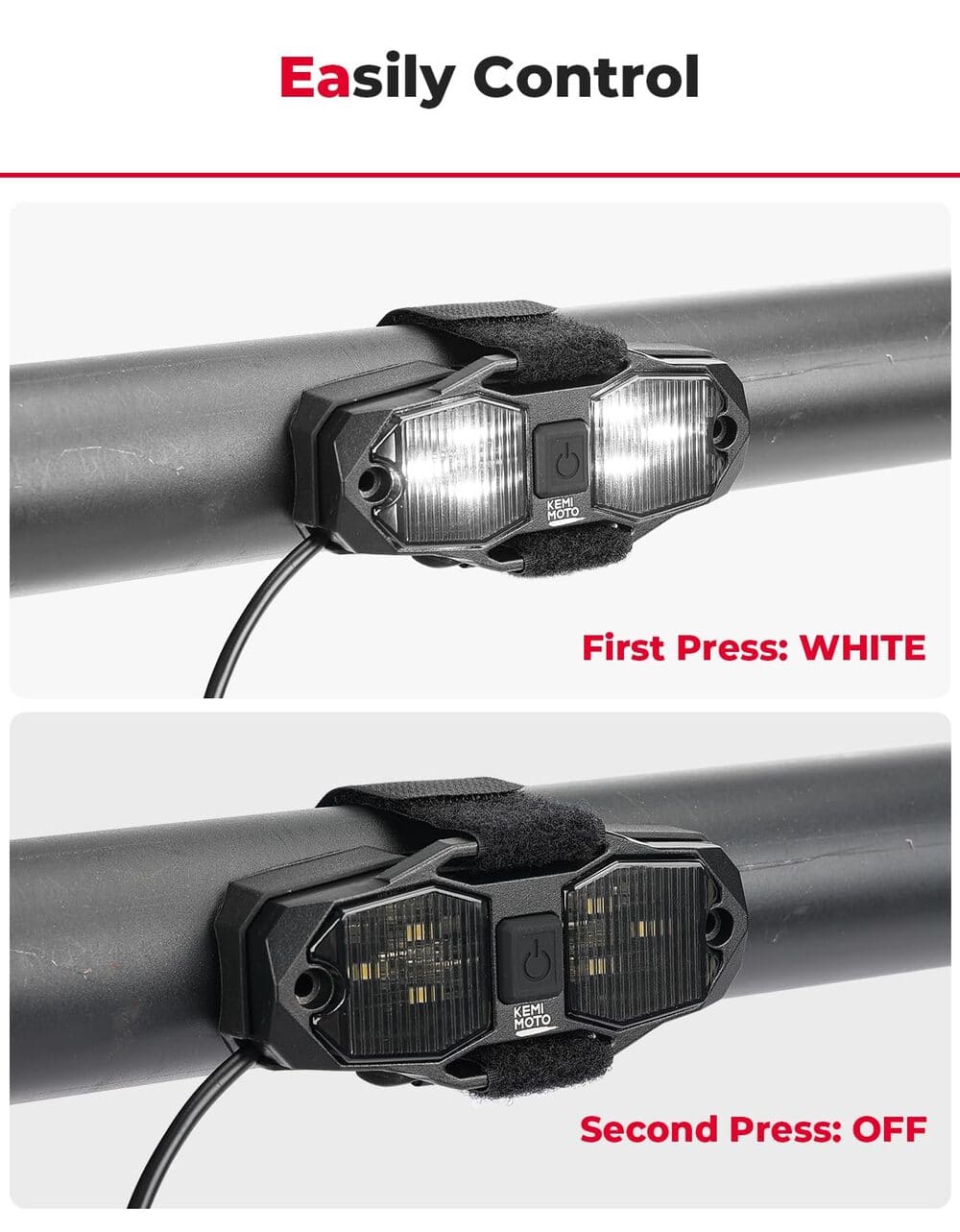 Kemimoto Universal Cab Roll Cage Waterproof LED Light