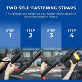 Kemimoto Universal 1.5"-2" Roll Cage Cup Holder - 2 PCs