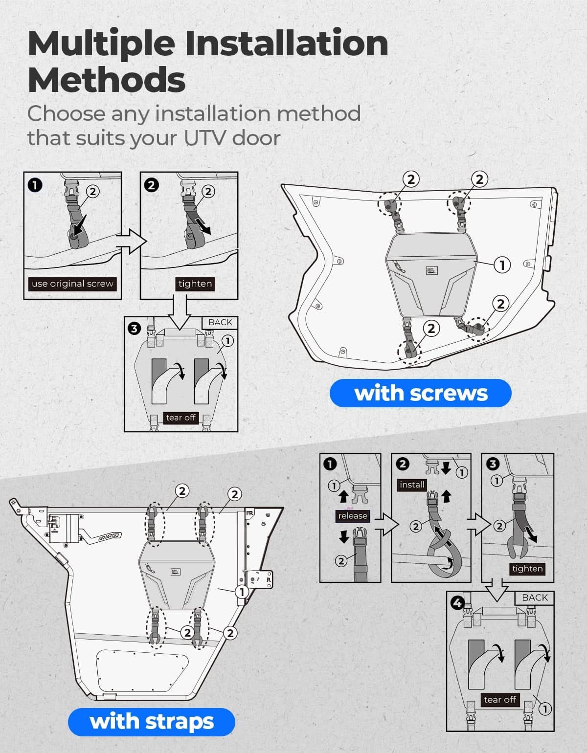 Kemimoto Universal Door Storage Bags