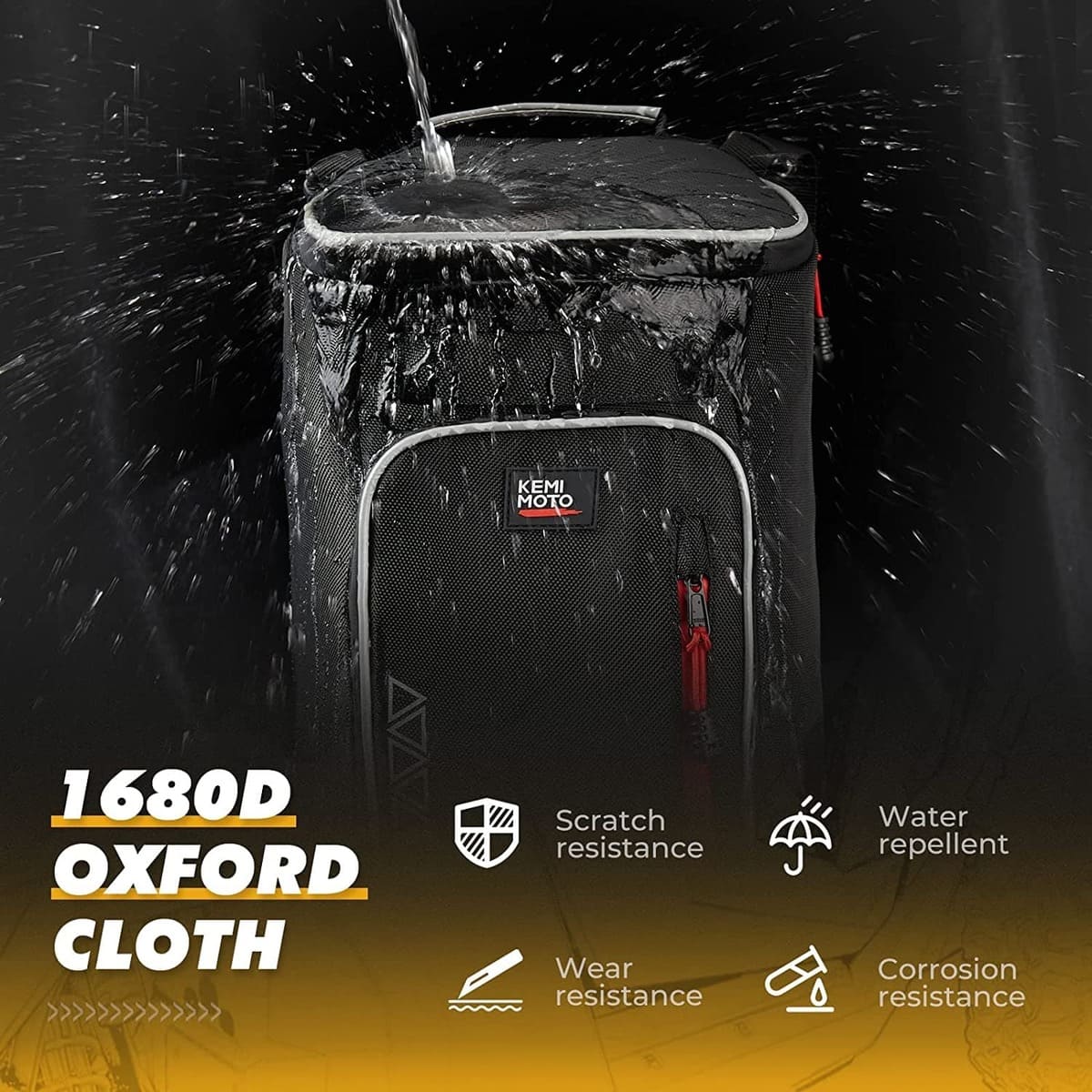 Kemimoto Updated Center Shoulder Console Bag W/ Cooler Bag