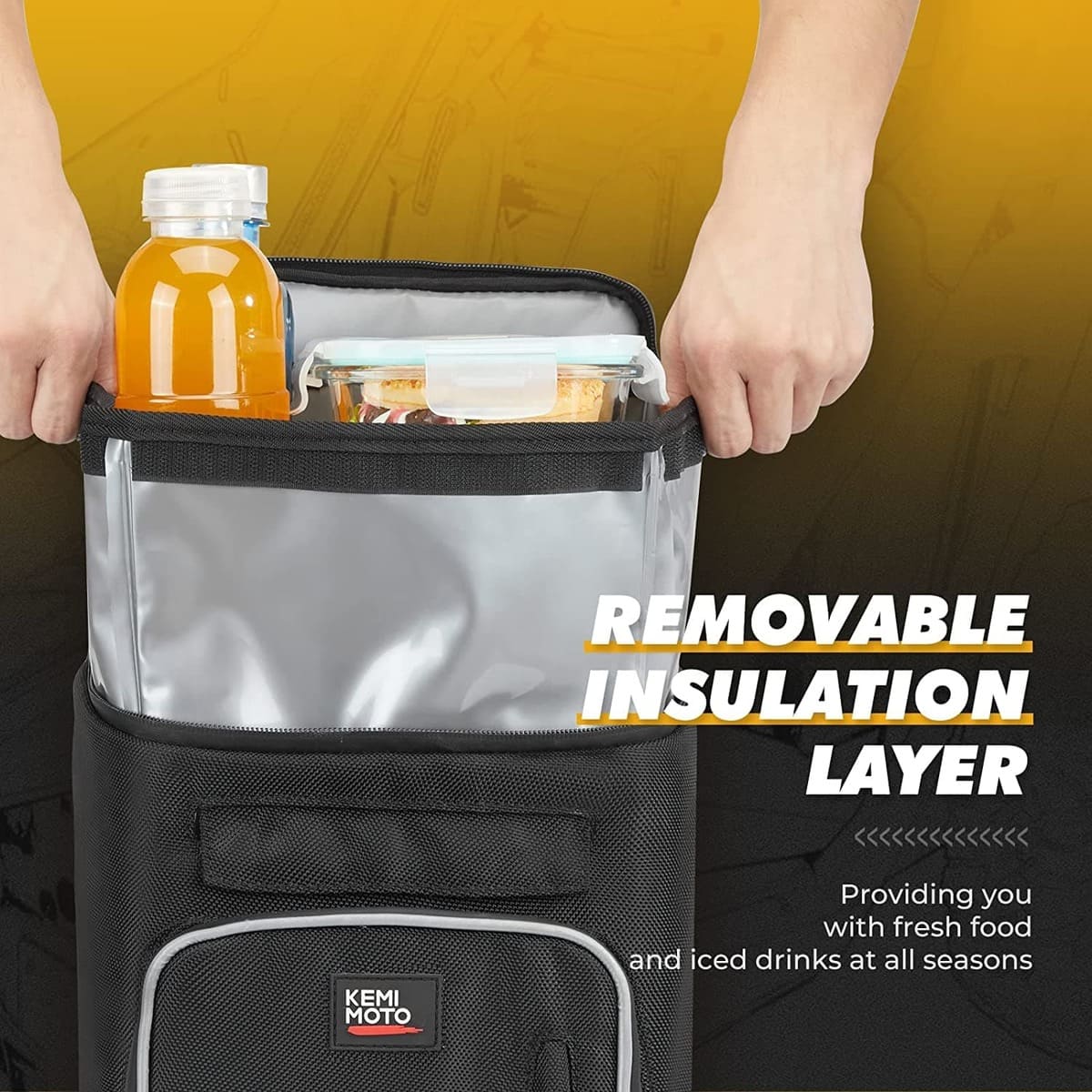 Kemimoto Updated Center Shoulder Console Bag W/ Cooler Bag