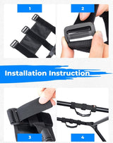 Kemimoto UTV 1.5"-2" Round Bar Cage Grab Handles - 4 Packs