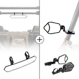 Kemimoto UTV 1.65"-2" Rear View Mirror & 1.6"-2" Round Tube Side Mirror