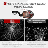 Kemimoto UTV 1.65"-2" Rear View Mirror & 1.6"-2" Round Tube Side Mirror