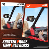 Kemimoto UTV 1.65"-2" Rear View Mirror & 1.75"-2" LED Side Mirror