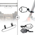 Kemimoto UTV 1.65"-2" RBG Light Side Mirror & 1.75" Convex Side Mirror