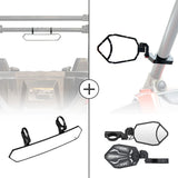 Kemimoto UTV 1.65"-2" RBG Light Side Mirror & 1.75" Convex Side Mirror