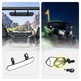 Kemimoto UTV 1.65"-2" RBG Light Side Mirror & 1.75" Convex Side Mirror