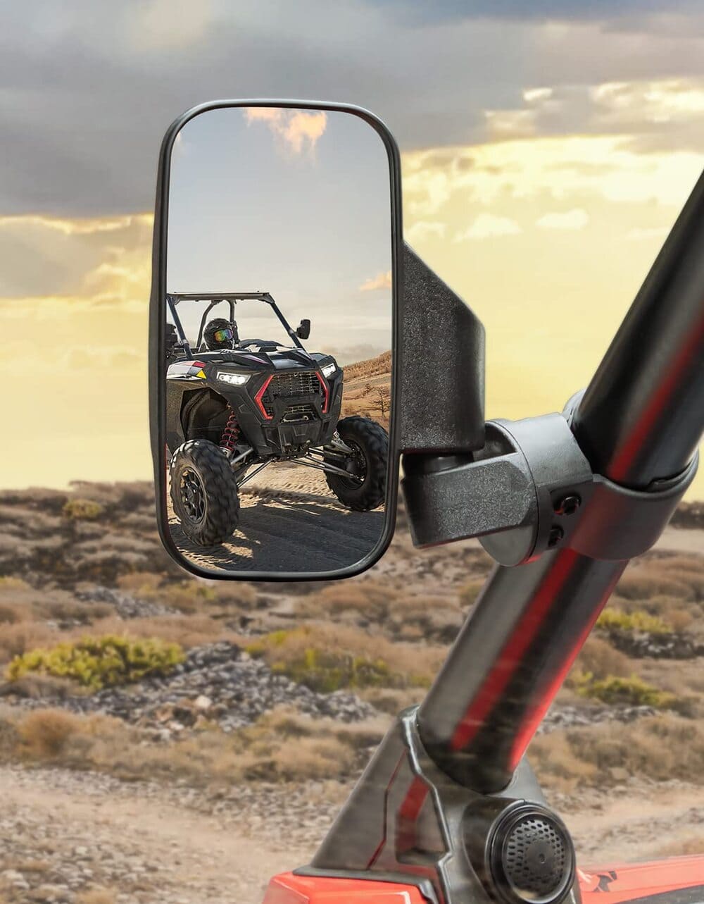 Kemimoto UTV 1.75"/2" Side View High Impact Convex Mirror