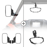 Kemimoto UTV 1.75" / 2" Side View Mirrors & Center Mirror