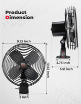 Kemimoto UTV 12V 8'' Cooling Fan