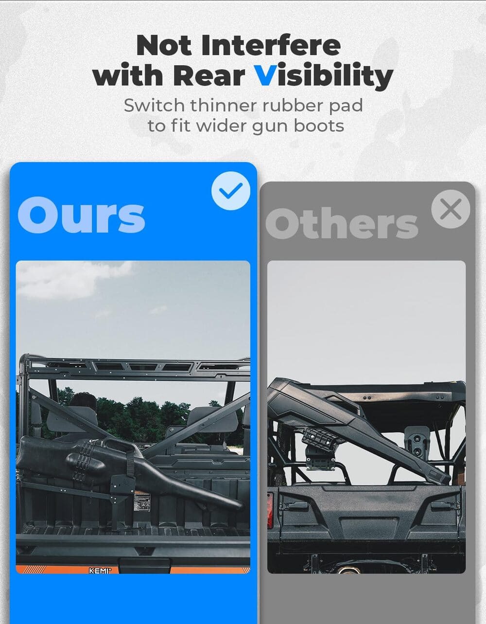 Kemimoto UTV Adjustable Gun Boot Bracket