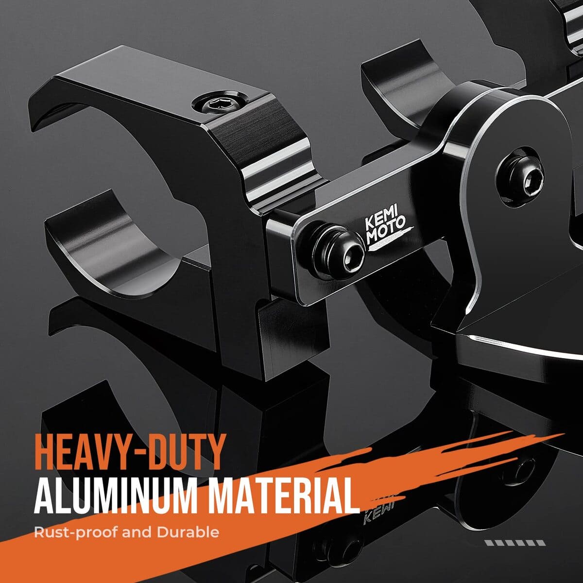 Kemimoto UTV Aluminum Whip Light Mount for 1.5 to 2" Roll Cage