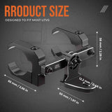 Kemimoto UTV Aluminum Whip Light Mount for 1.5 to 2" Roll Cage