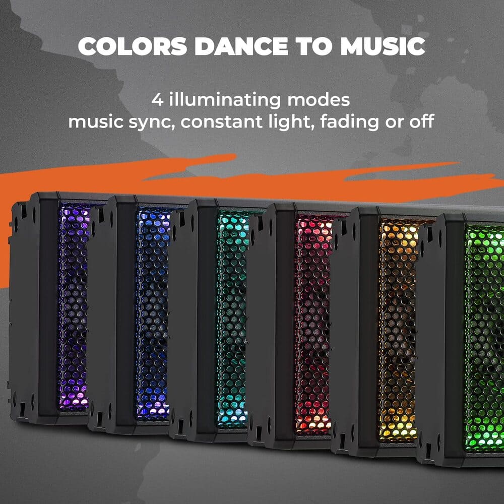 Kemimoto UTV/ATV BT 5.0 Amplified IP65 Waterproof Dustproof 16'' RGB Sound Bar