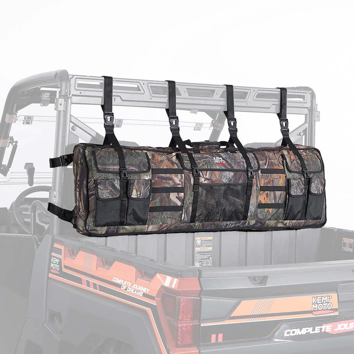 Kemimoto UTV Double Gun Holder Tool Rack for Hunting Gear