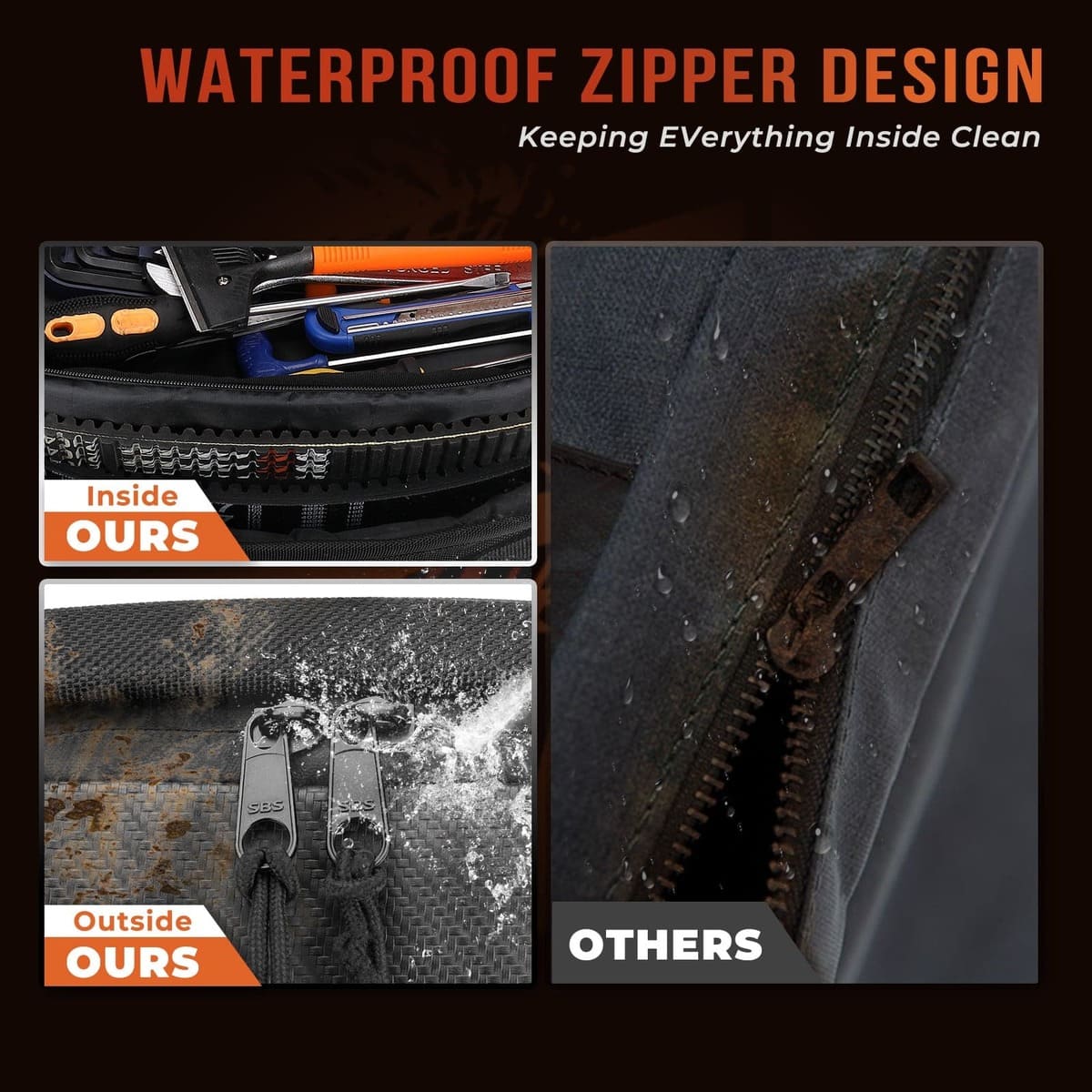 Kemimoto UTV Drive Belt Storage Bag w/ Reflective Strip