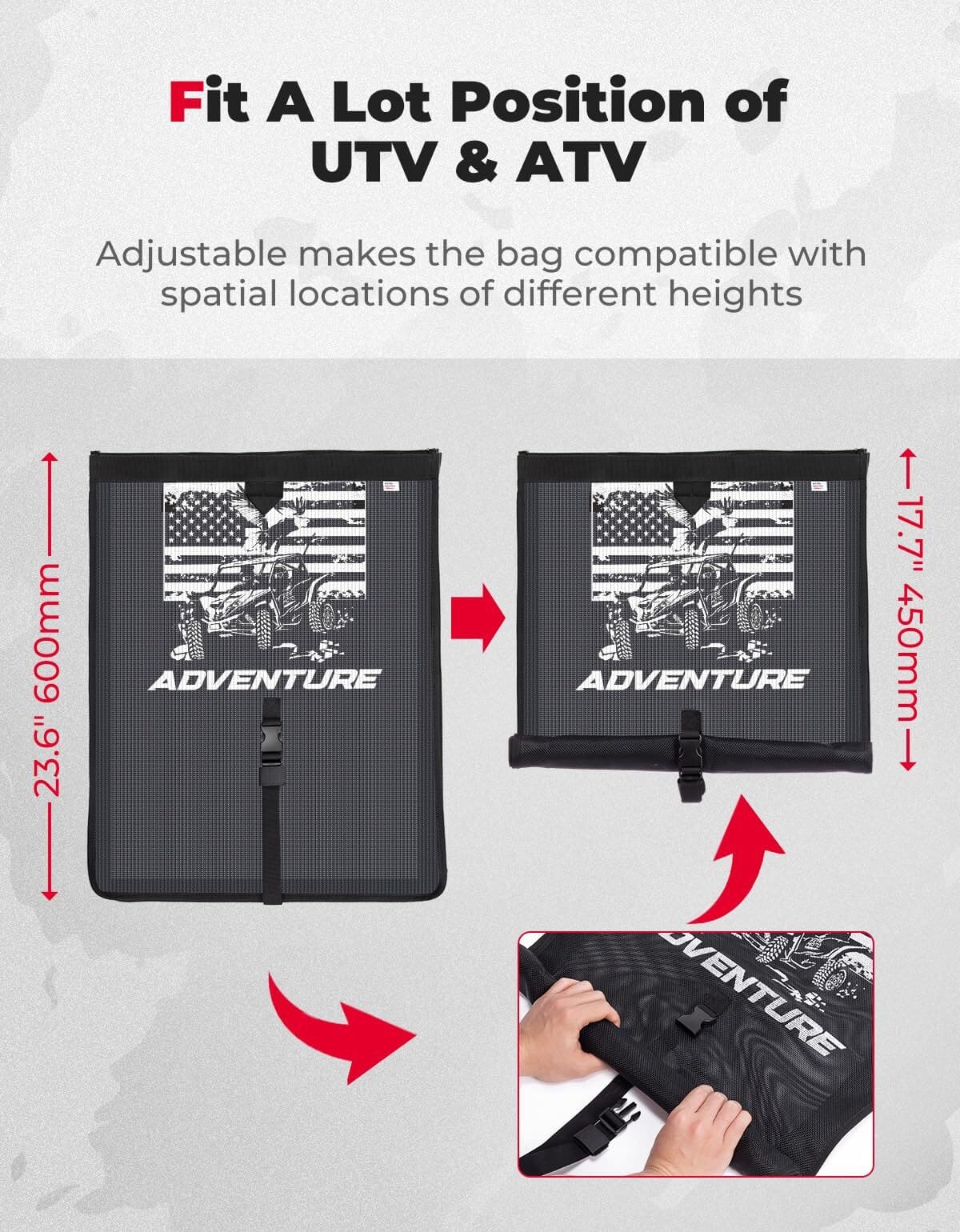 Kemimoto UTV Golf Universal Trash Sack Mesh Bag