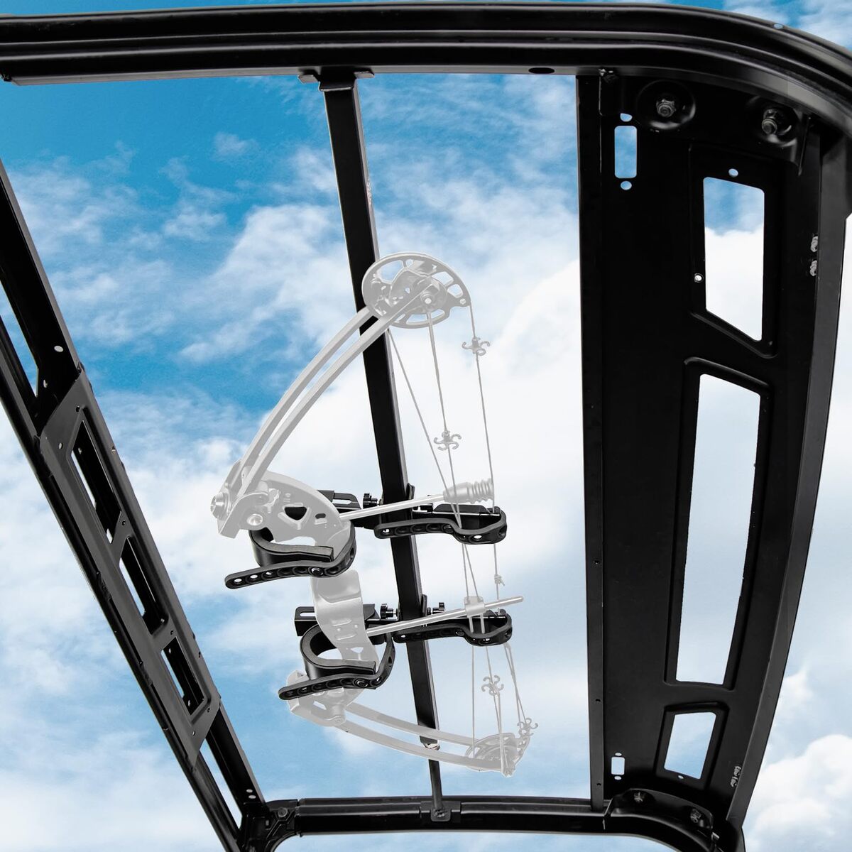 Kemimoto UTV Overhead Adjustable Gun Holder Carrier Mount