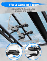 Kemimoto UTV Overhead Adjustable Gun Holder Carrier Mount