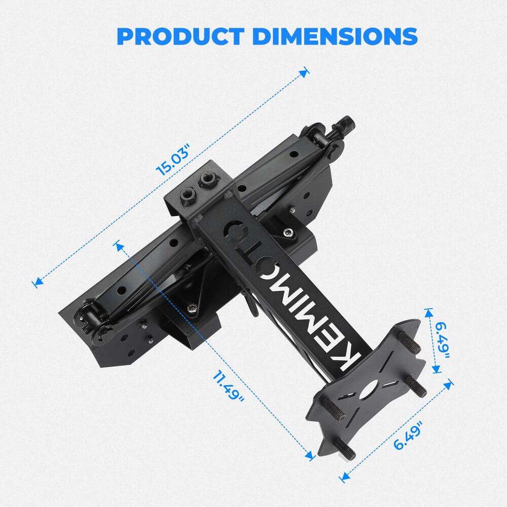 Kemimoto UTV Polaris Ranger/General Spare Tire Mount