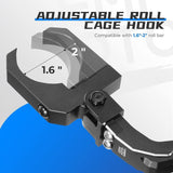 Kemimoto UTV Polaris Roll Cage Helmet Hook fit 1.6"-2" Roll Bar
