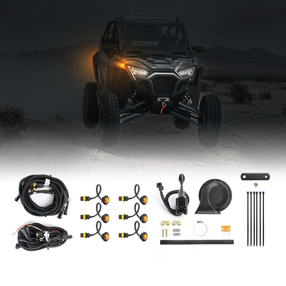 Kemimoto UTV Polaris Universial Turn Signal Kit & 105D Horn