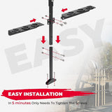 Kemimoto UTV Truck Trailer Mower Landscape Hand Tool Rack w/ 6 Hole