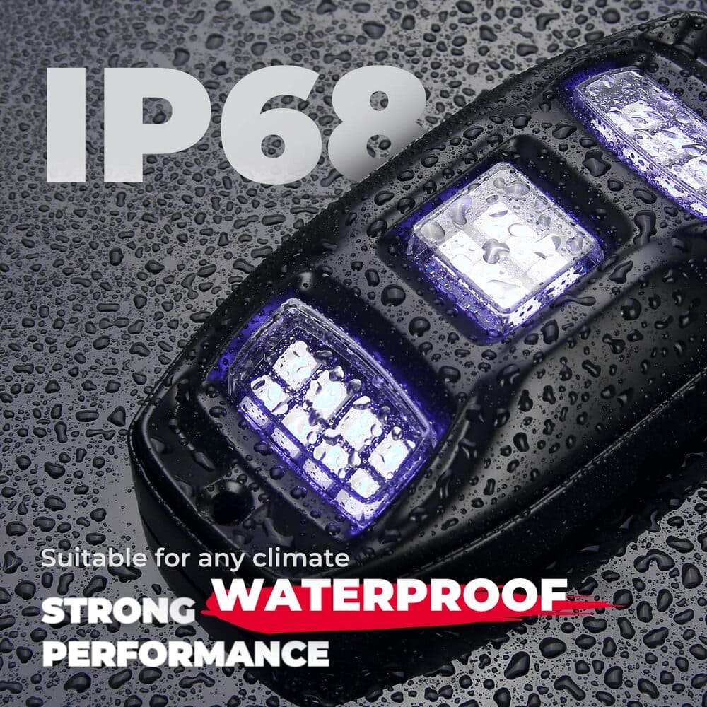 Kemimoto UTV Universal 8 Pods RGB Rock Light Kit