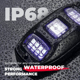 Kemimoto UTV Universal 8 Pods RGB Rock Light Kit