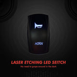 Kemimoto UTV 12V Universal Rocker Switch Horn Kit