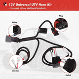 Kemimoto UTV 12V Universal Rocker Switch Horn Kit