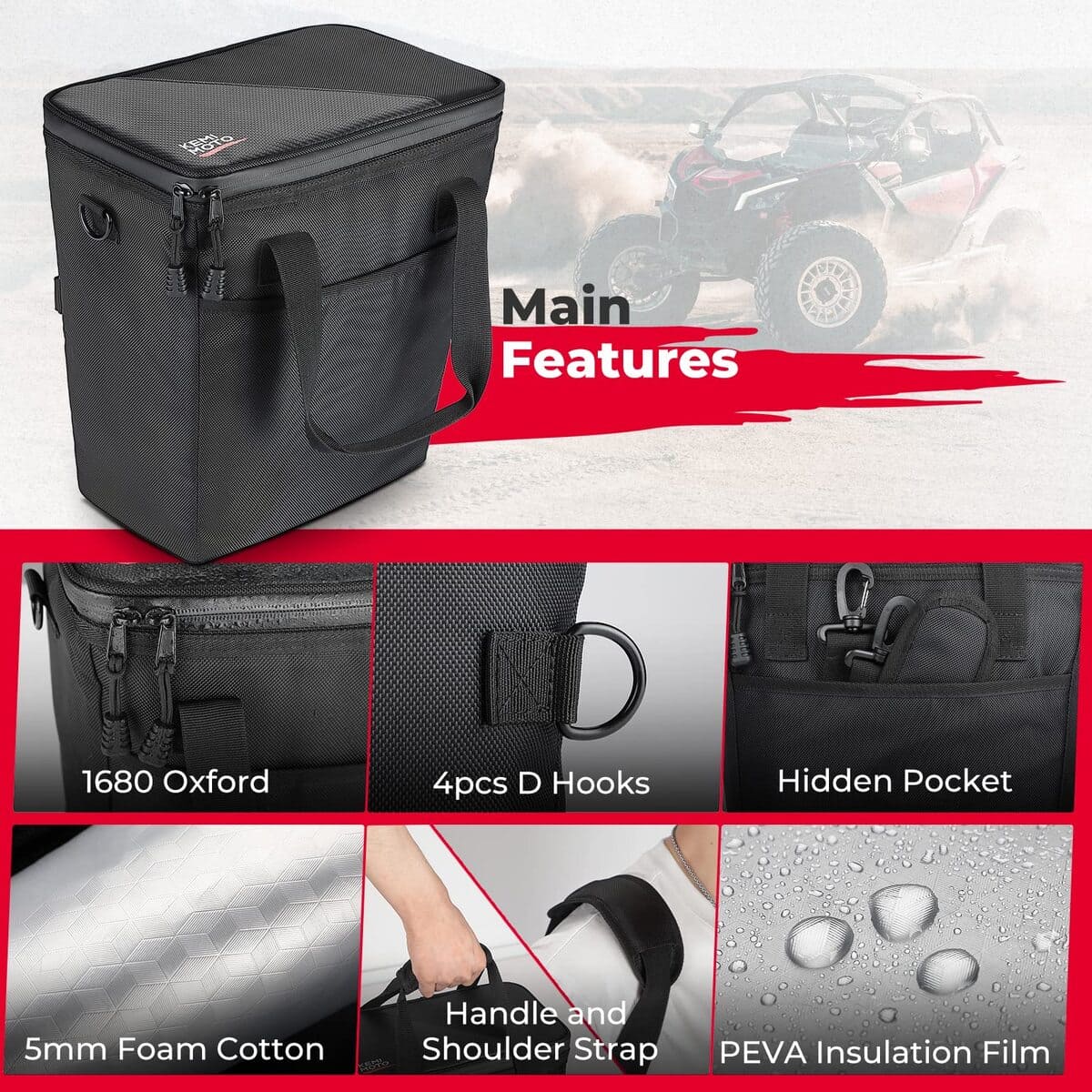 Kemimoto UTV Universial Ice Cooler Bag