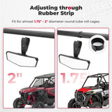 Kemimoto UTV Upgraded 1.75"-2" Crossbar Convex Mirror